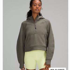 EUC Lululemon Scuba oversized quarter zip hoodie